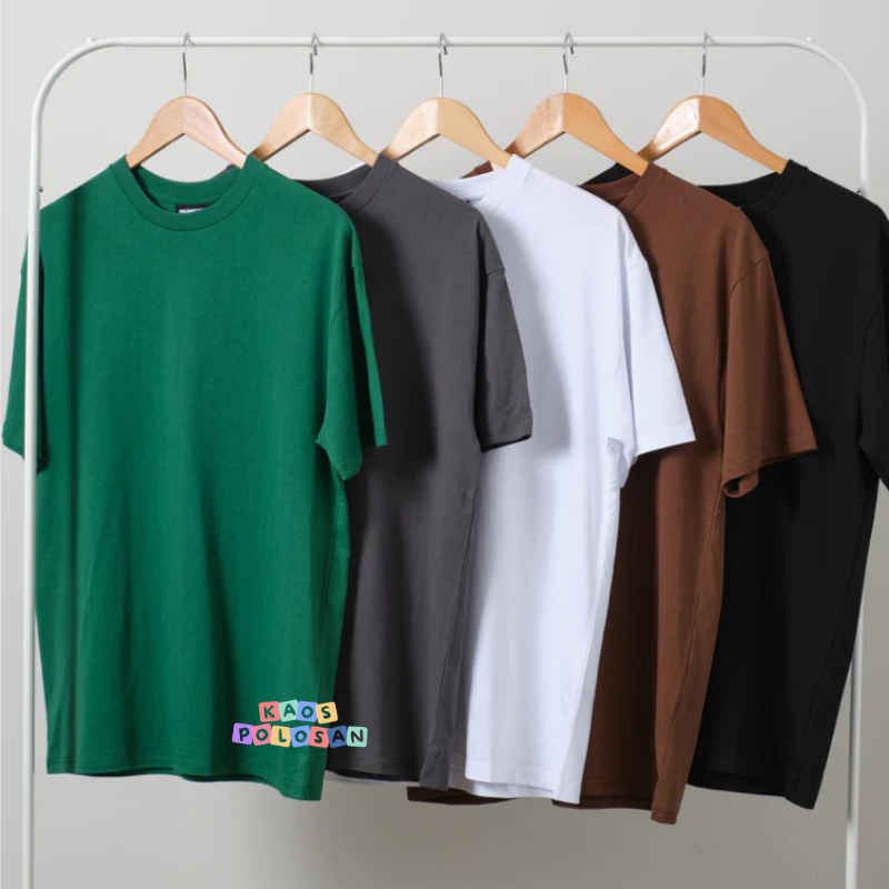 Jual Kaos Polos Cotton Combed Premium Lengan Pendek Premium Pria Wanita