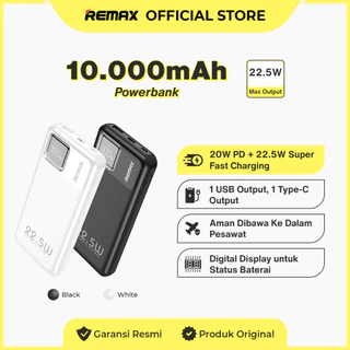 Remax Powerbank Slim Flight Friendly PD+QC 22,5W 10000mAh Digital Display RPP-199