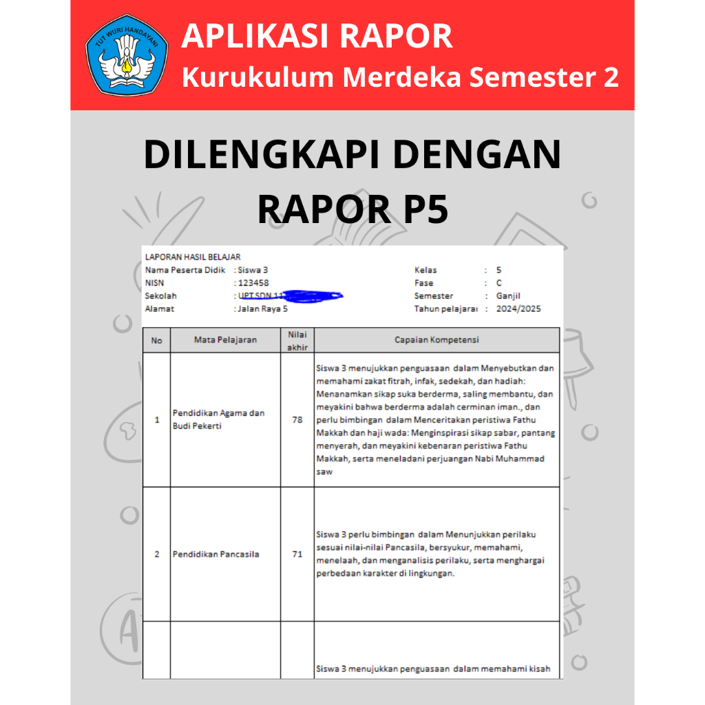Jual Aplikasi Rapor Kurikulum Merdeka untuk Jenjang SD | Shopee Indonesia