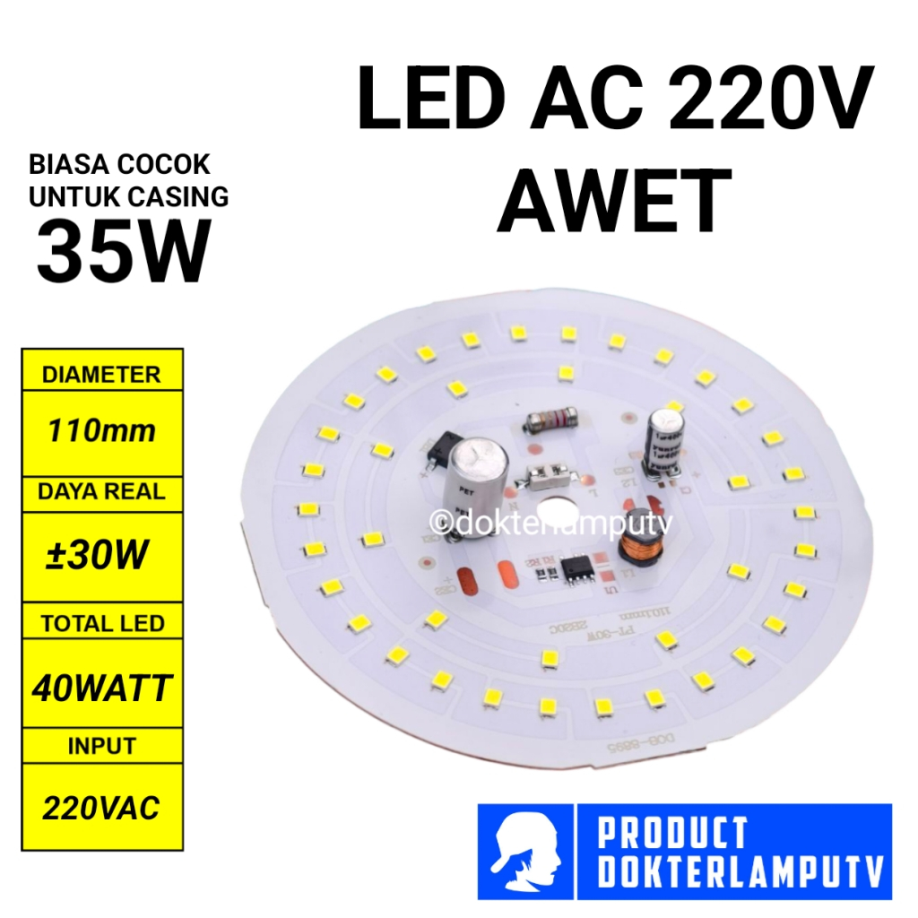 Jual LED AC DOB 30W 220V PUTIH | Shopee Indonesia