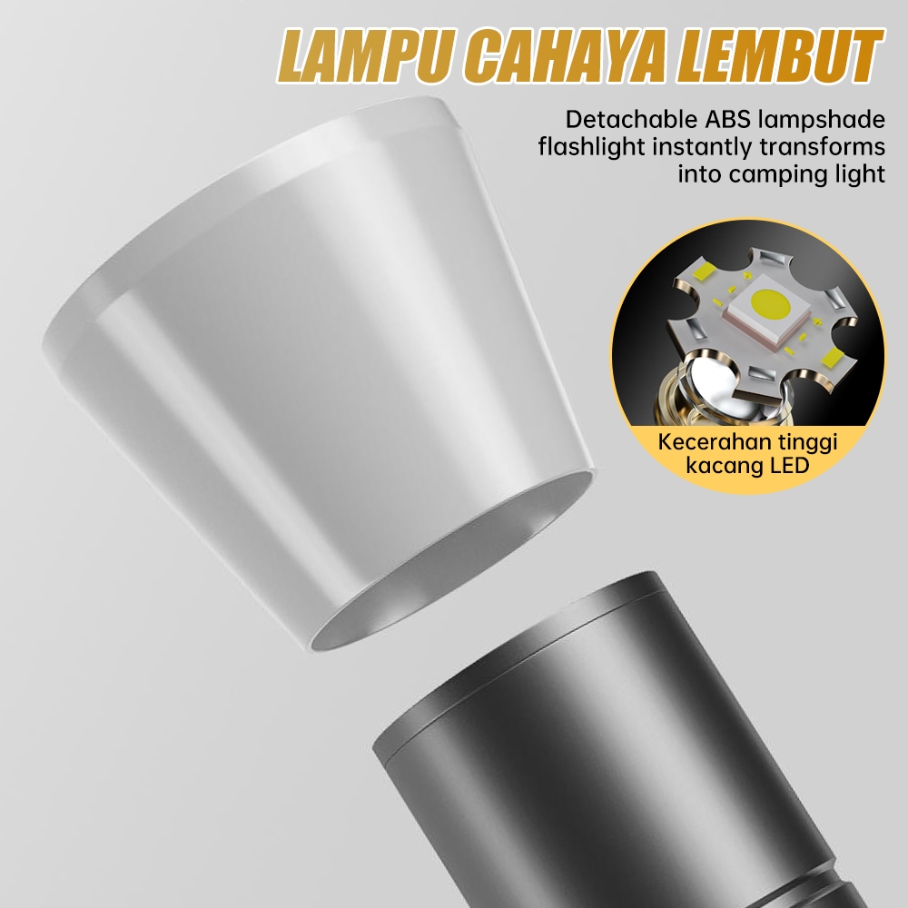 Jual Senter Laser Zoom Multifungsi yang Dapat Ditarik 1800mah/Senter ...