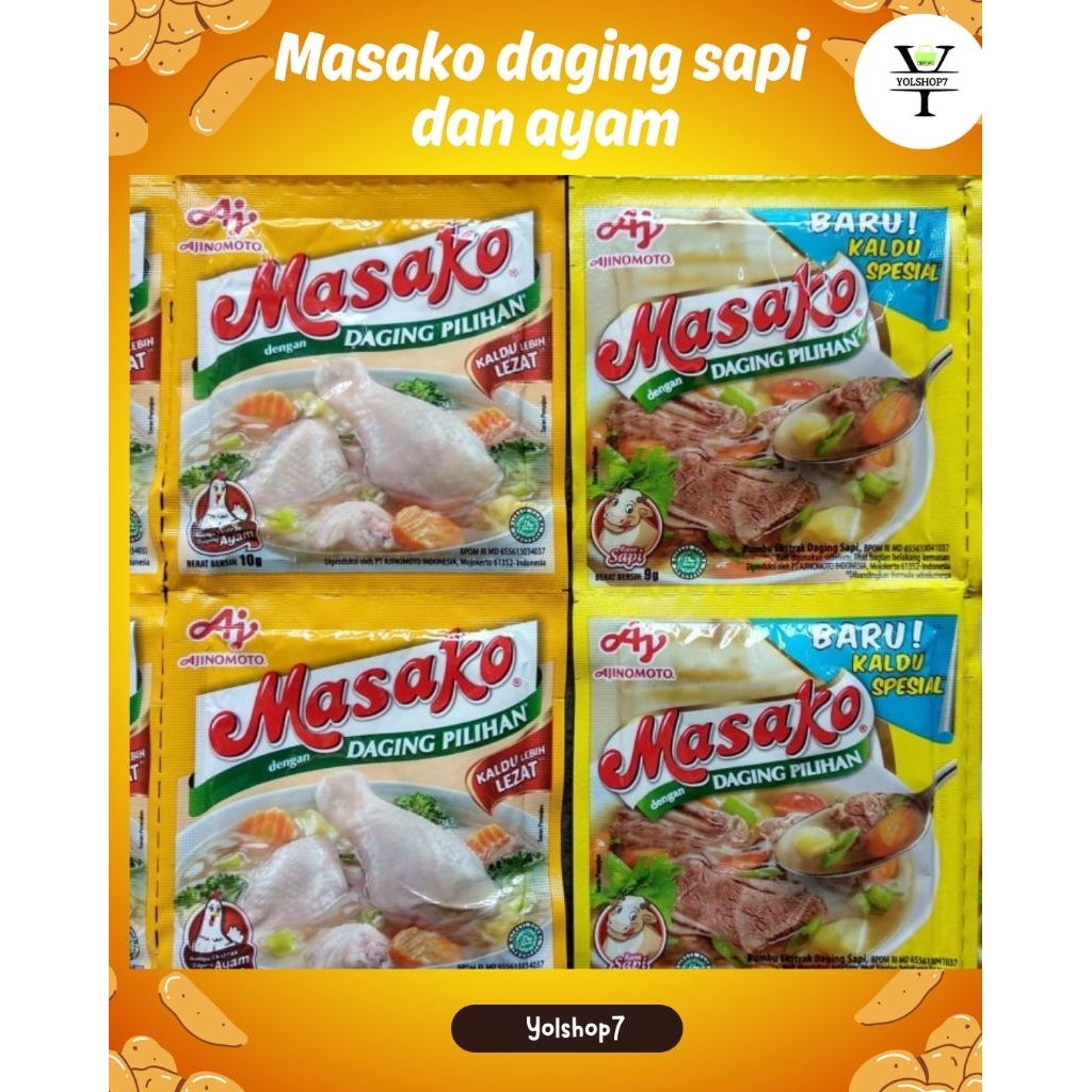 Jual Masako 12 sachet penyedap rasa Sapi dan ayam 8,5gr | Shopee Indonesia