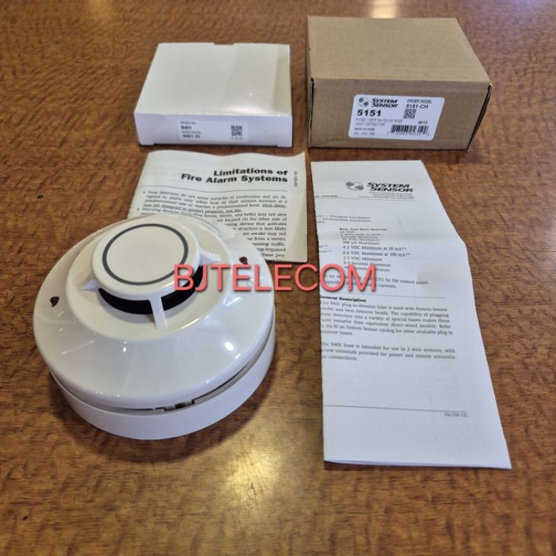 Jual HEAT DETECTOR SYSTEM SENSOR 5151-CH FIXED 135°F RATE OF RISE ...