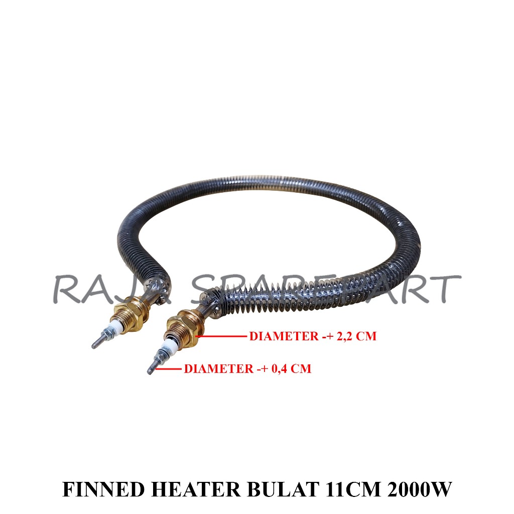 Jual ELEMENT PEMANAS / HEATER FINNED / FINNED HEATER BULAT 11CM 2000W ...