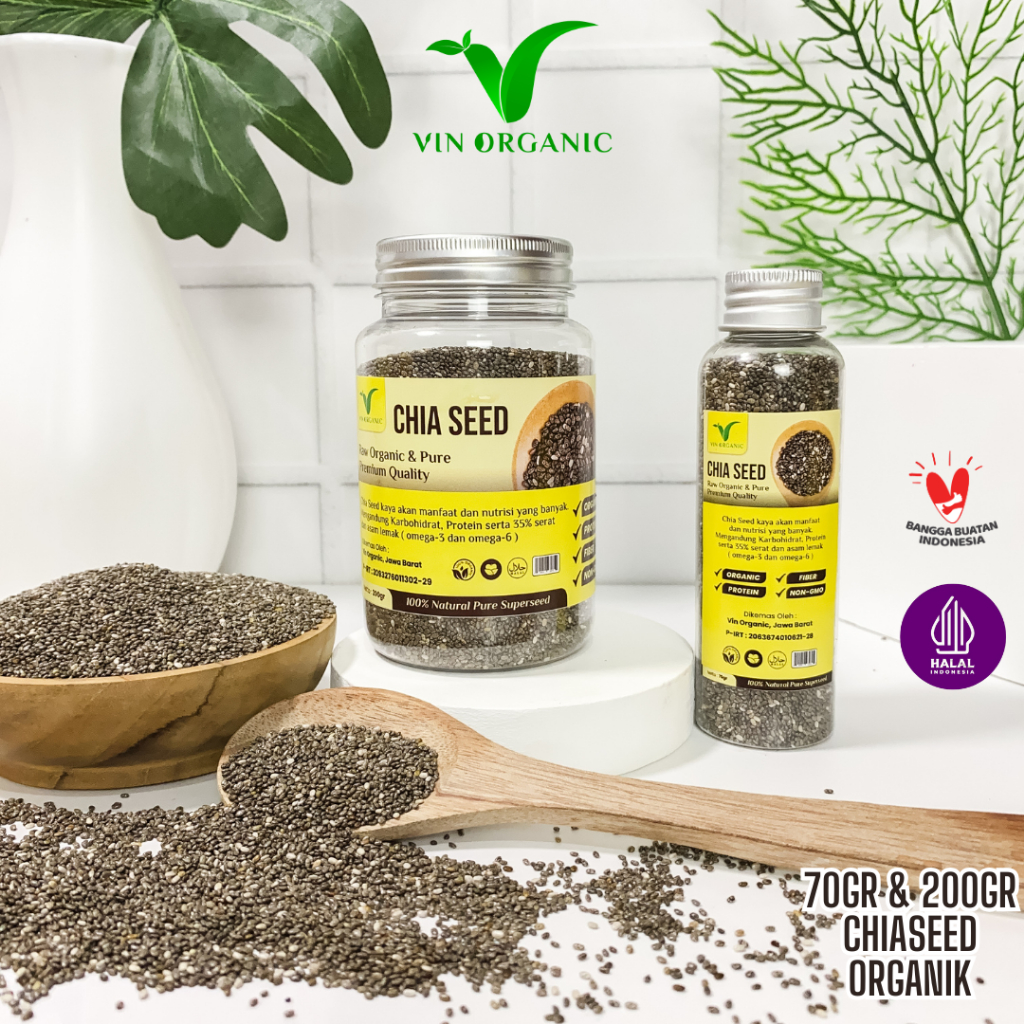 Jual VIN ORGANIC Chia Seed Organik 70Gr & 300Gr - Biji Chia Meksiko ...