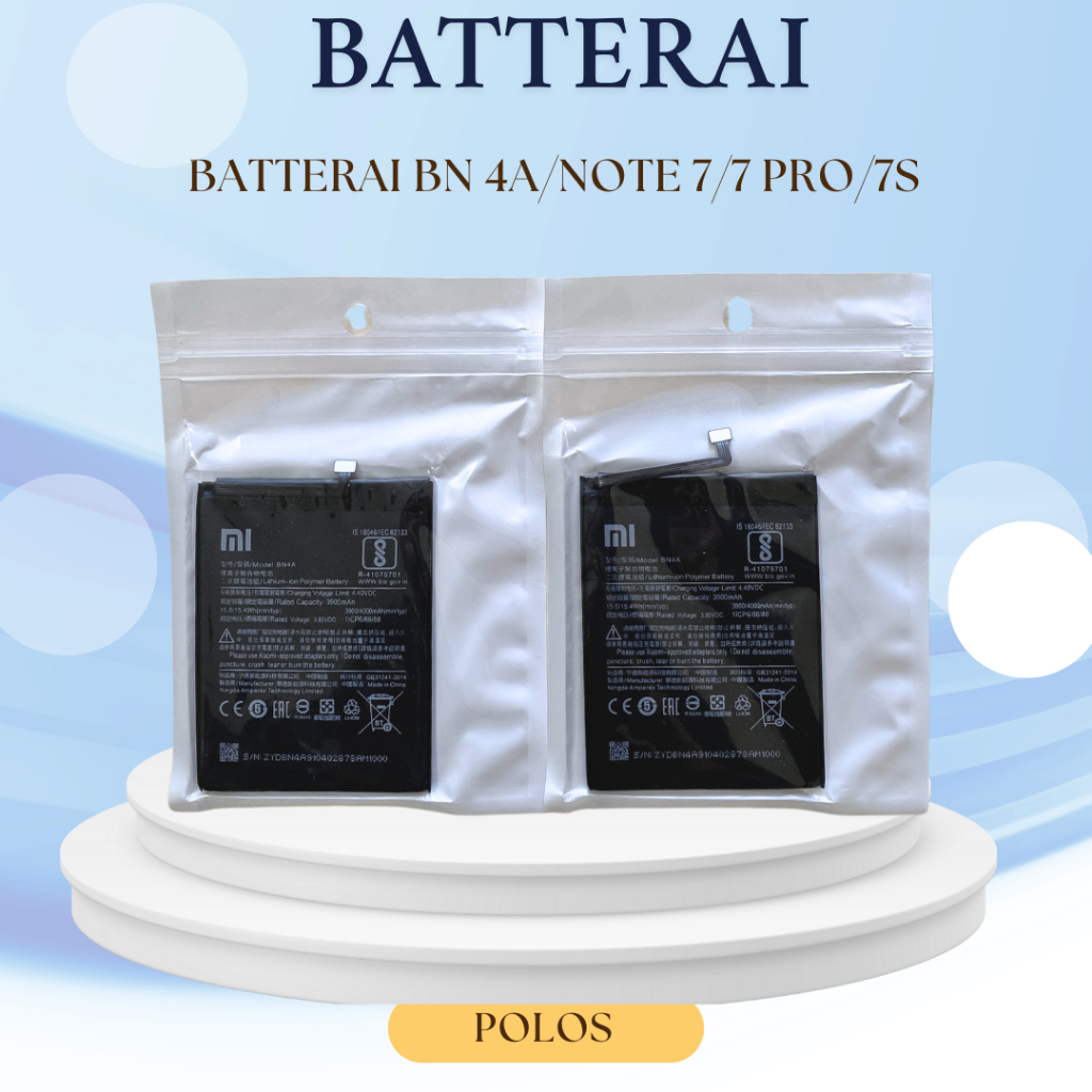 Jual BATTERAI BN 4A/NOTE 7/7 PRO/7S polos original | Shopee Indonesia