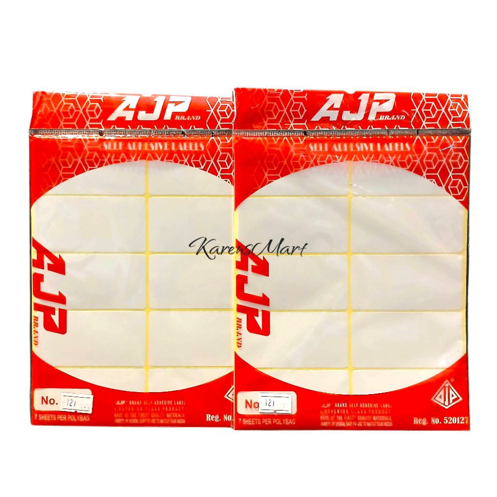 Jual KarensMart Label Adhesive AJP No.112 & 121 & 103 & 111 || Stiker ...