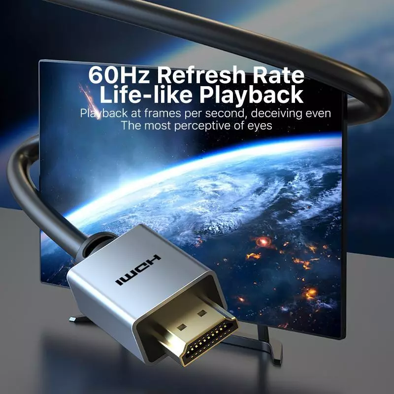 CABLETIME Kabel HDMI 4K 2.0 UHD HDR High Speed Visual HDTV Premium Aluminium