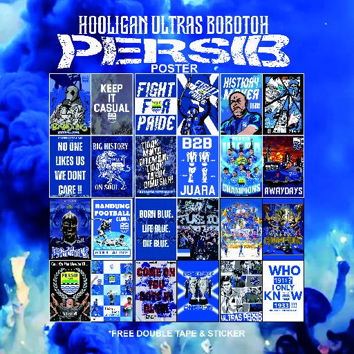 Jual Poster Hooligan Casual Ultras Bobotoh Persib ukuran A5 Free ...