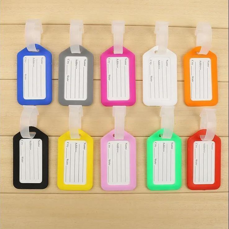 Jual Label Nama Koper / Name Tag Koper Bahan Plastik /Tag Koper Warna ...