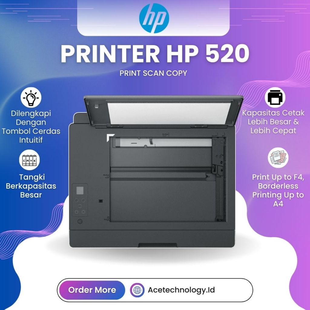 Jual HP Printer Smart Tank 520 523 (No Wifi) / 580 (Wifi) | Shopee ...