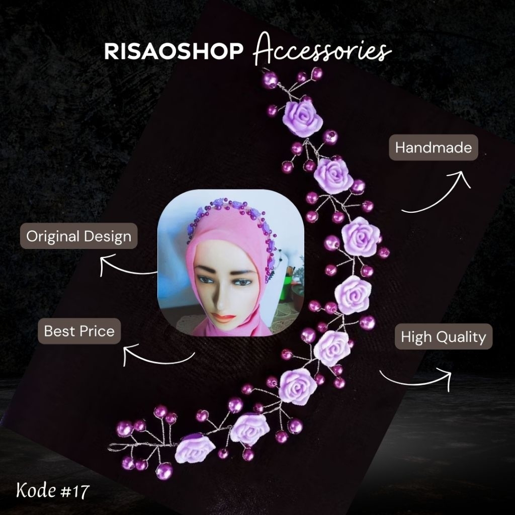 Jual Headpiece | bando | bandana manik manik | mahkota tiara rambut ...