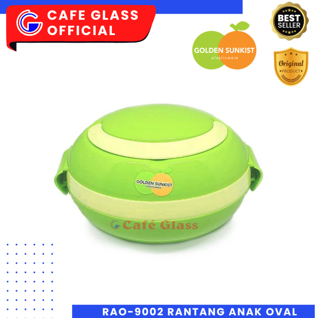 Rantang Anak Oval Golden Sunkist - Rao-9002 - Tempat Makan Anak Bpa Free