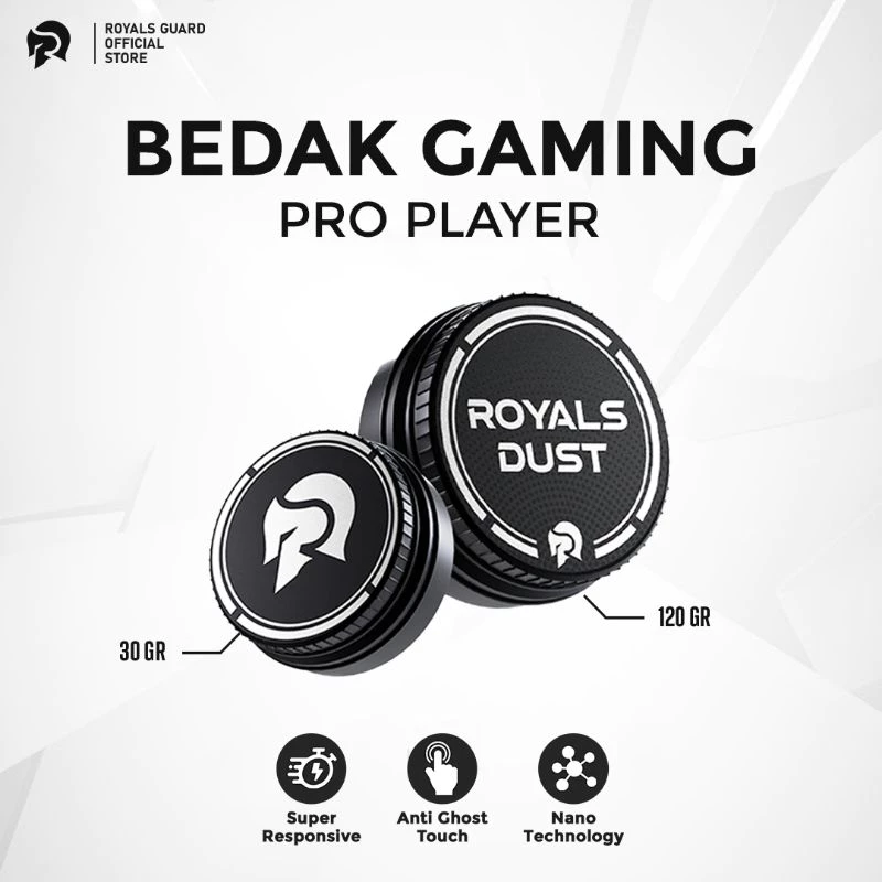 Bedak gaming pubg, mobile legends, free fire royals dust ukuran 120gr &