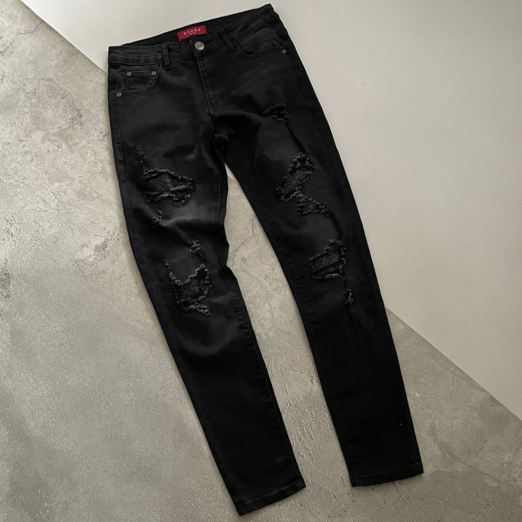 Jual RUCAS Season 8 Python Leather Jeans Black ORIGINAL Limited Edition ...