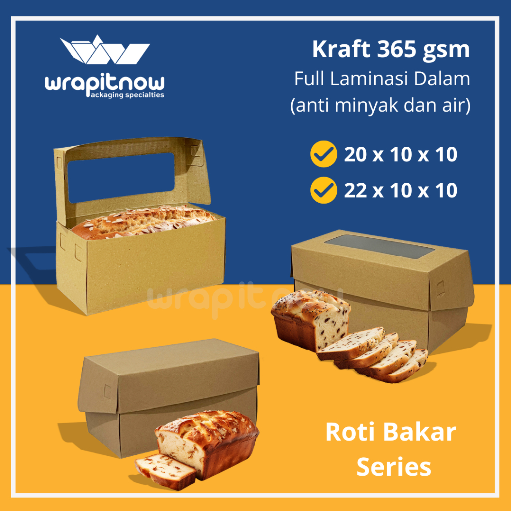 Jual Dus 22x10x10 20x10x10 Dus Bakery Roti Manis Bomboloni Bolu Gulung ...