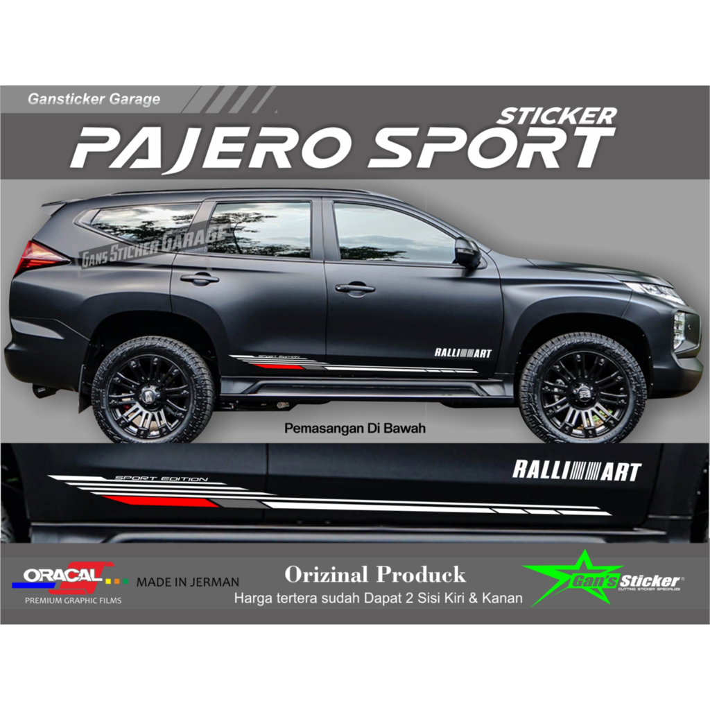 Jual Sticker Pajero Sport 2022 2023 Aksesoris Mobil Pajero Sport ...