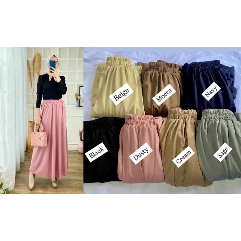 Jual ROK BASIC // ROK POLOS // ROK MAYUNG // ROK PAYUNG | Shopee Indonesia