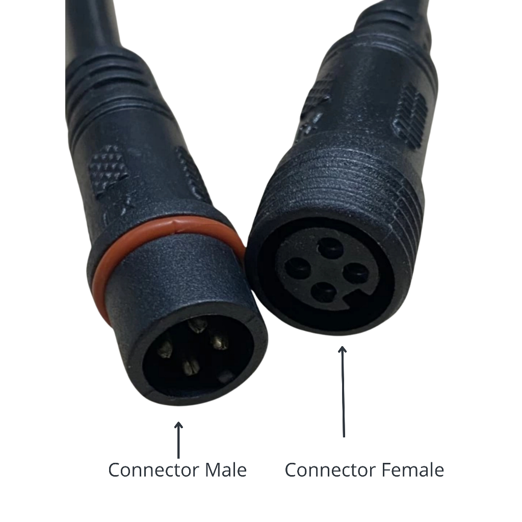 Jual Soket Kabel 4pin | Connector Kabel 4pin male female tahan air ...