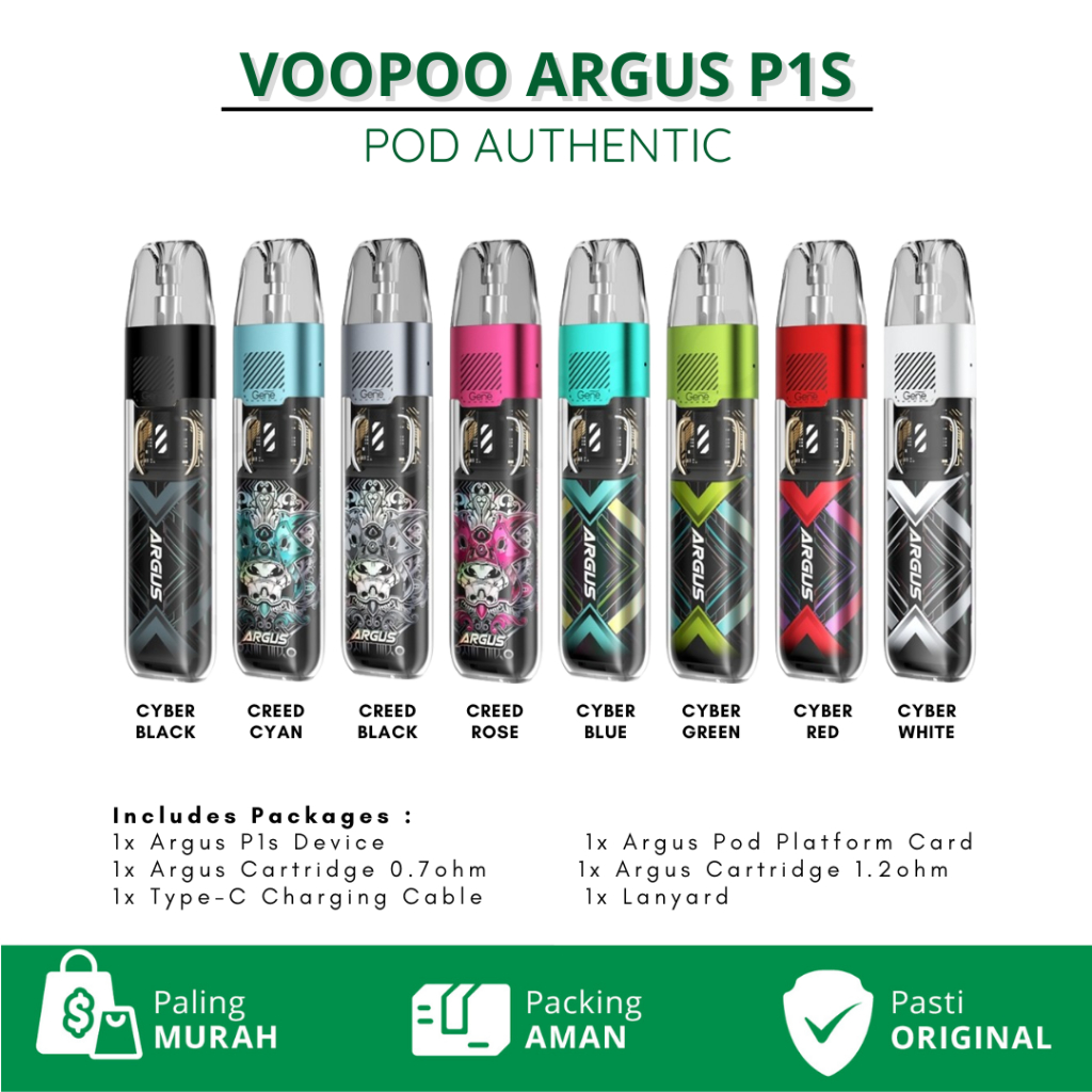 Jual ARGUS P1S POD KIT 25W 800MAH BY VOOPOO | Shopee Indonesia