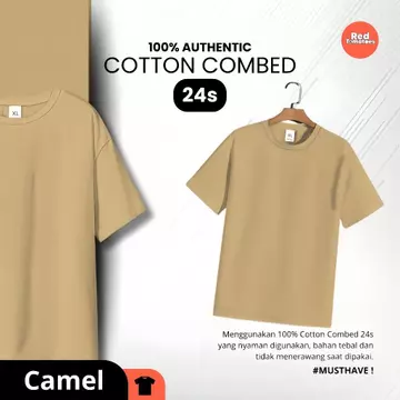 Kaos Polos Lengan Pendek 24S Soft Cotton Combed Premium