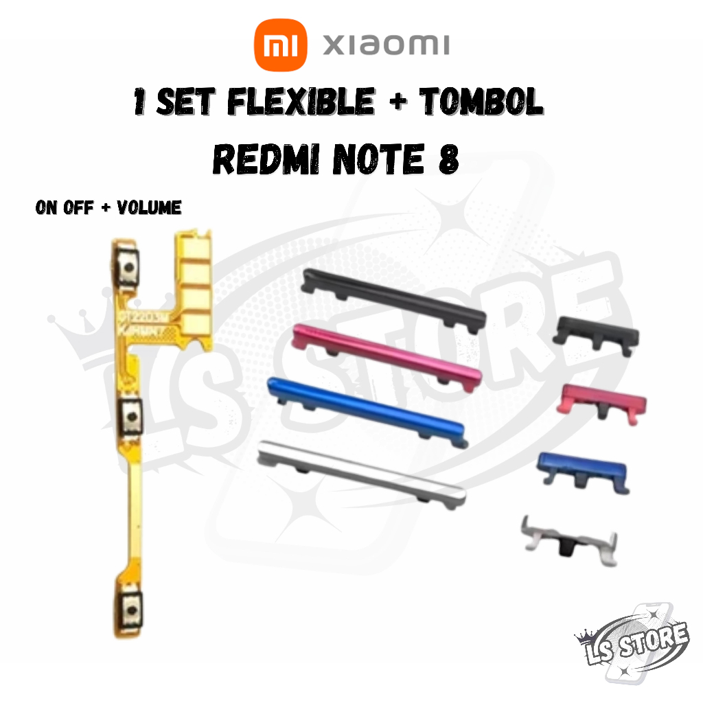 Jual Tombol Set Flexibel On Of + Volume REDMI NOTE 8 Original 100% ...