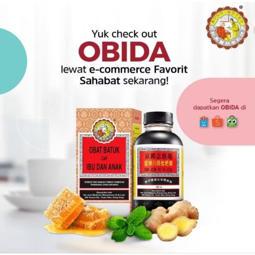 Jual Obat Batuk CAP IBU dan ANAK 75 ML - OBIDA Nin Jiom Pei Pa Koa ...