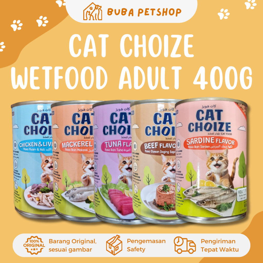 Jual Cat Choize Wet Food Can 400 gr | Cat Choice Wetfood Kaleng Kucing ...