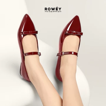 Rowey Sepatu Flat Wanita Korea Kyoto Kulit Anti Slip