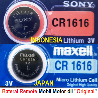 Jual Baterai Remote Alarm Mobil ORI Lithium CR1616 CR 1616 Innova Hilux ...