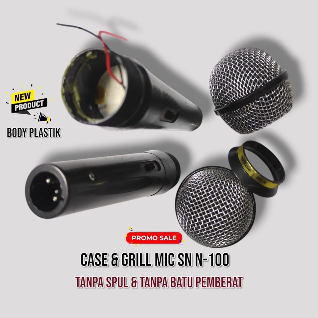 Jual Casing Microphone N-100 Tanpa Spul & Tanpa Batu Pemberat | Shopee ...