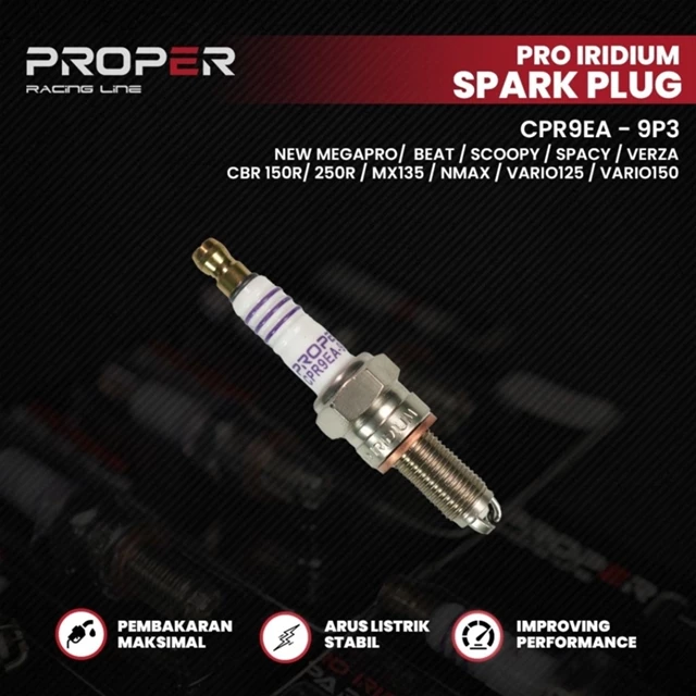 BUSI PROPER IRIDIUM PRO VARIO125 150 BEAT SCOOPY SPACY NMAX MEGAPRO NEW VERZA CBR150R CBR250R JUPITER MX135-CPR9EA9P3
