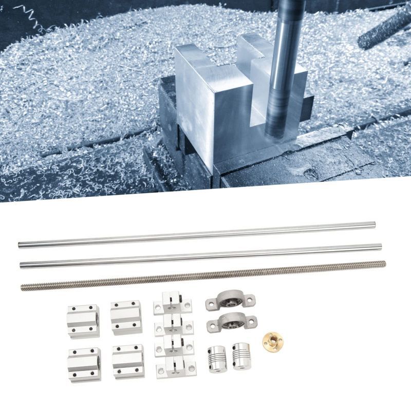 Jual Linear Guide T8 Dual Lead Support 15cm Optical Axis Guide Bearing ...