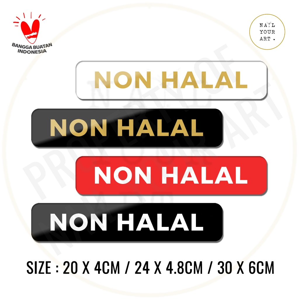 Jual Sign Akrilik Penanda NON HALAL MINIMALIS - Nail Your Art | Shopee ...