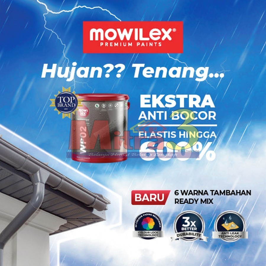Jual [Mixing] Mowilex WP02 Waterproof 4KG Cat Tembok Luar Pelapis Anti ...