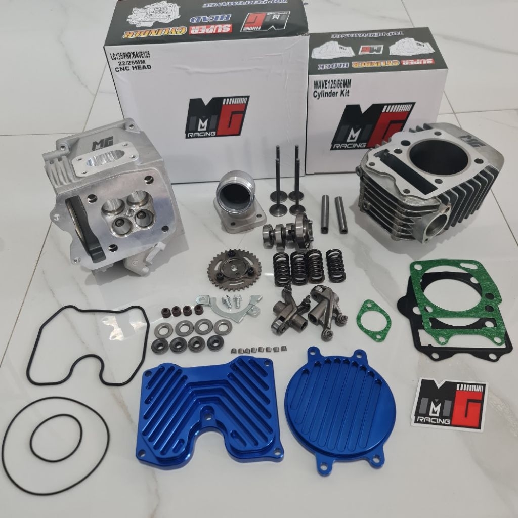 Jual PAKET BOREUP SUPRA HEAD 4 KLEP KPH MX SET COVER TIMING CNC 22/25 ...