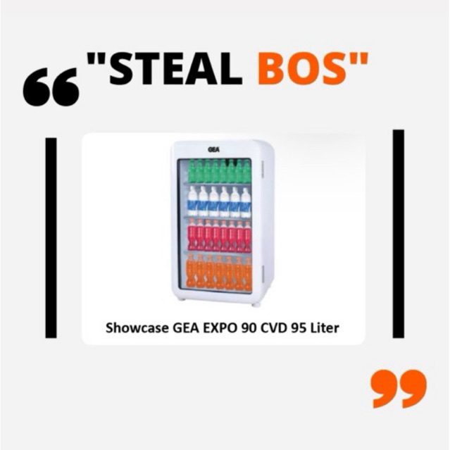 Jual showcase expo gea 3 rak 95 liter GEA showcase 3 rak expo 90 cvd ...