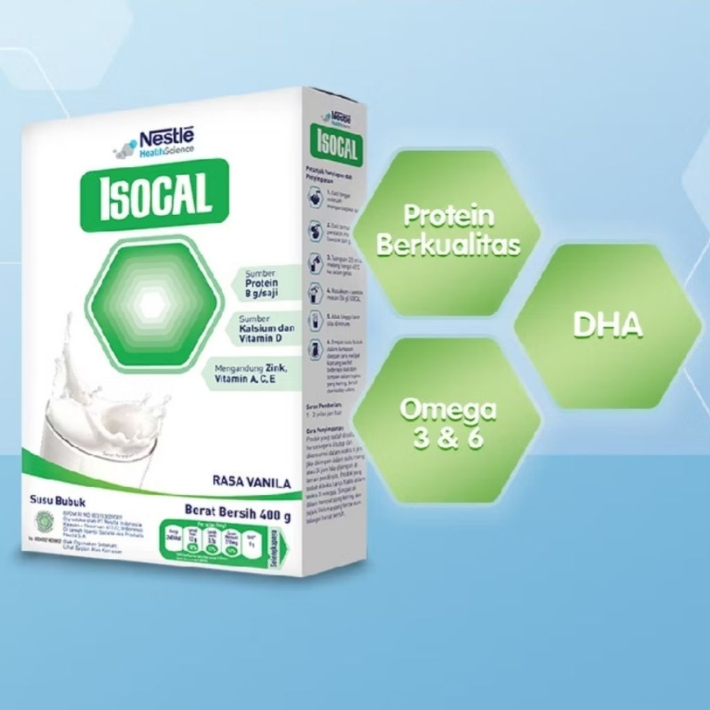 Jual isocal susu tinggi protein rekomendasi dokter 400 gram | Shopee ...