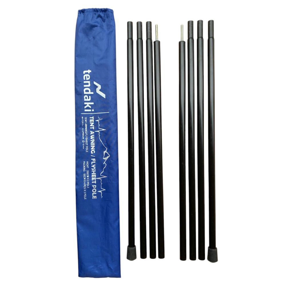 TENDAKI •tiang canopy tenda •Tent awning  Aluminium /flysheet pole (Tiang Flysheet) 1set isi 2 tiang