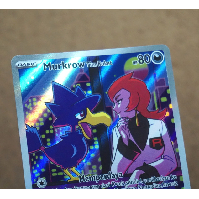 Jual Kartu TCG Pokemon Indonesia Kehadiran Juara : Murkrow Tim Roket ...