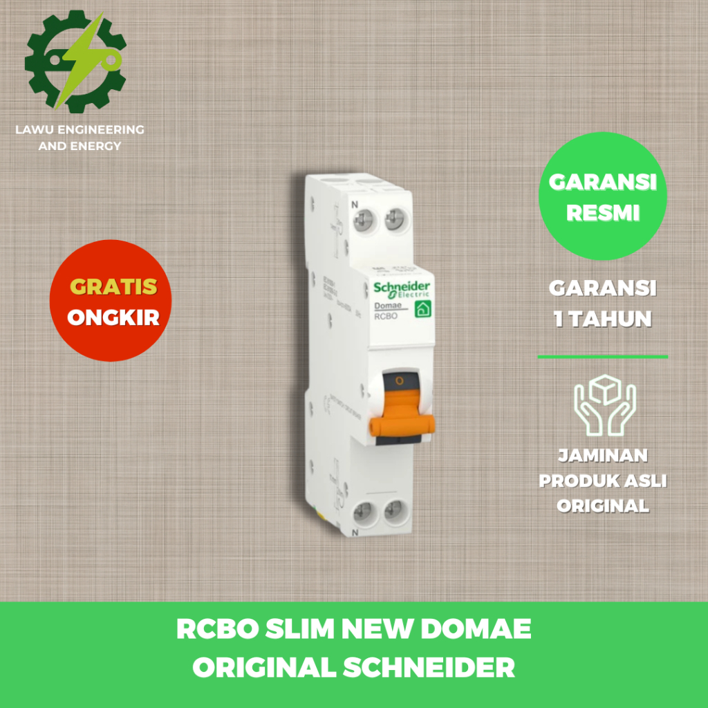 Jual RCBO SLIM 1P + N 30mA RCCB 1 Phase 6A 10A 16A 20A 25A 32A ...