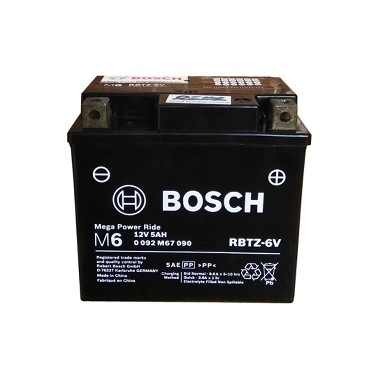 Bosch Aki Kering Motor Honda Vario 125 2012 dan Vario 150 2015 - Maintenance Free - RBTZ-6V