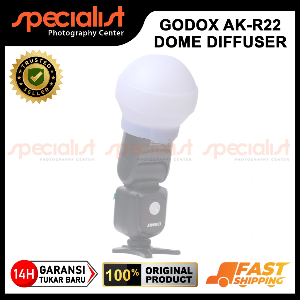 Jual Godox AK-R22 Collapsible Diffusion Dome Flash Diffuser for V1 ...