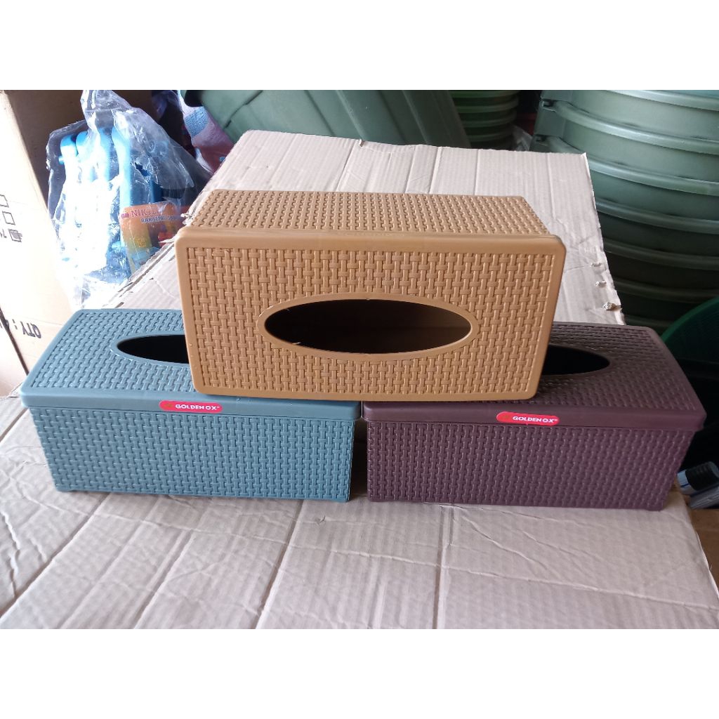 Jual KOTAK TISU ROTAN PLASTIK APOLLO GOLDEN OX | Shopee Indonesia