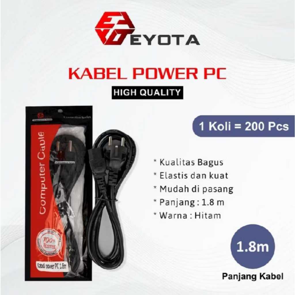 Jual EYOTA KABEL POWER CPU 1.8M KOMPUTER PC DESKTOP | Shopee Indonesia