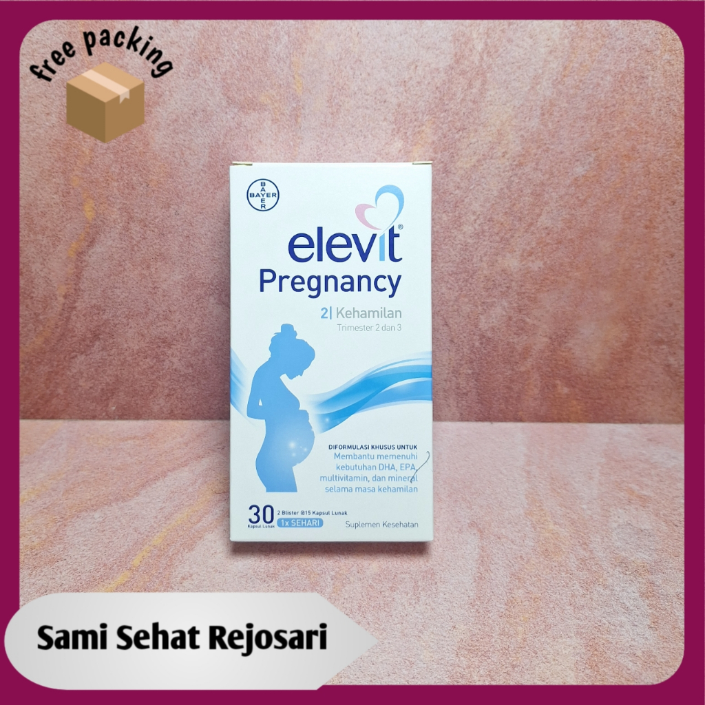 Jual 1 BOX ELEVIT PREGNANCY KEHAMILAN TRIMESTER 2 DAN 3 ISI 30 KAPSUL ...