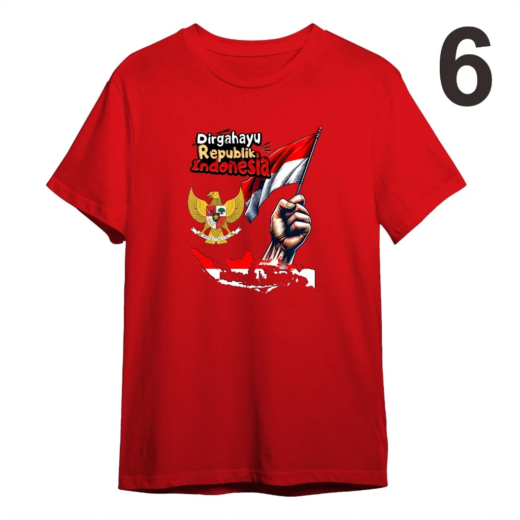 Kaos Kemerdekaan RI 17 Agustus 2026 Family Couple Merah | Kaos HUT RI Dirgahayu Indonesia | Baju Keluarga Anak Dewasa