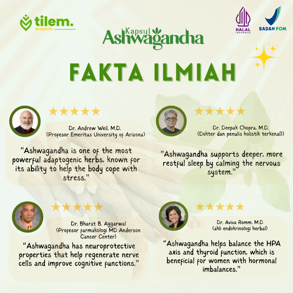 Jual TILEM™ Ashwagandha Original Obat Anxiety Anti Depresan Anti Stress ...