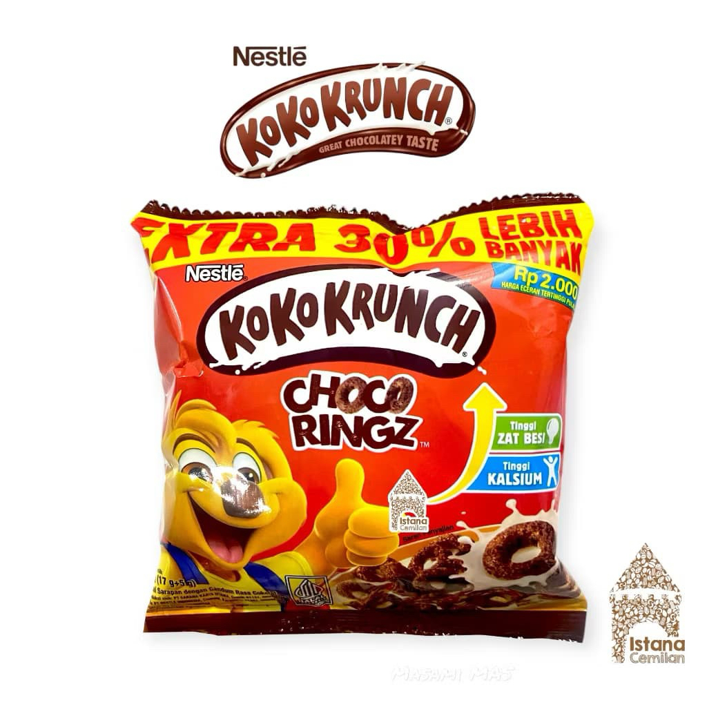 Jual Koko Krunch Ringz Sereal Gandum Cokelat 150gr ( 1 Renceng ...