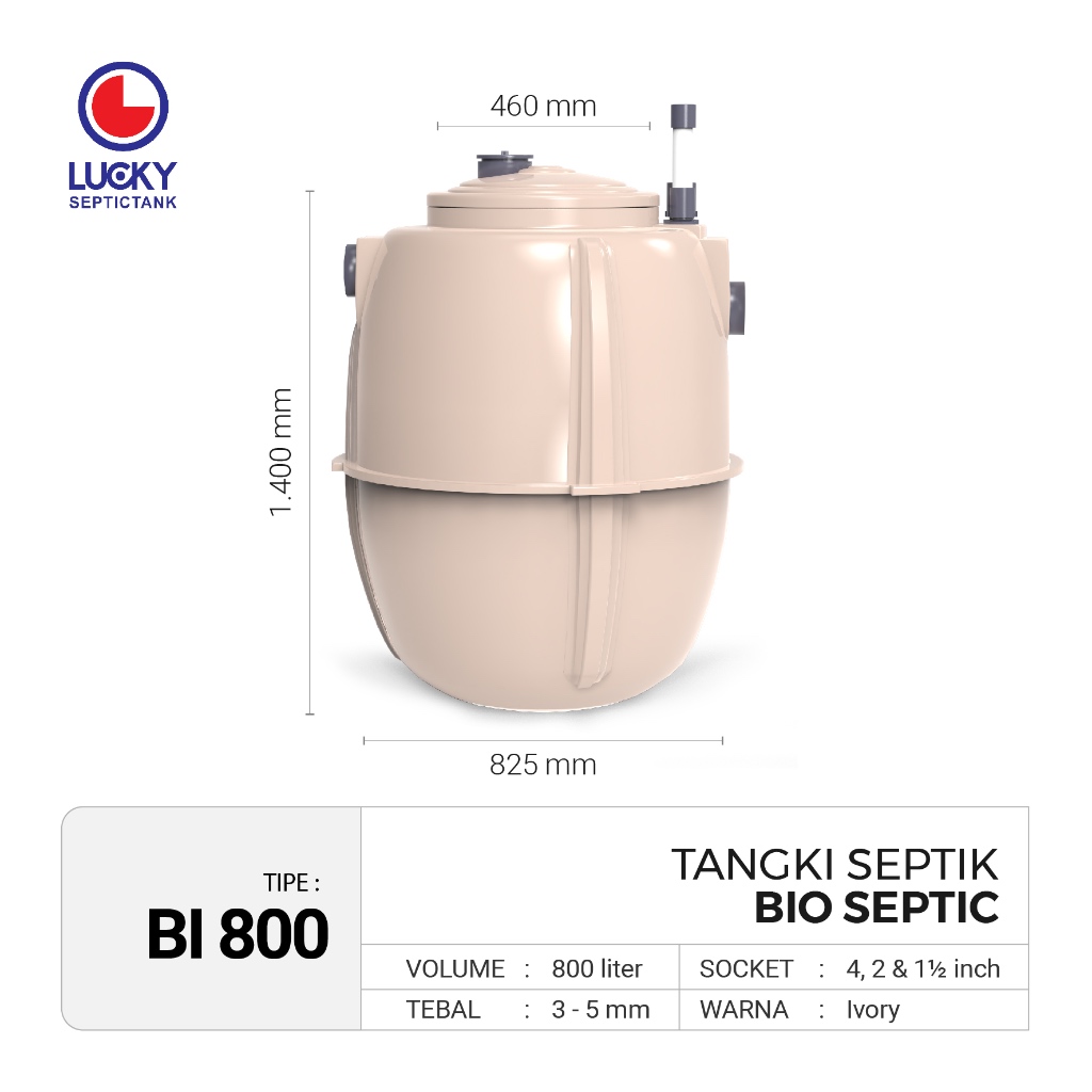 Jual Septic tank / Lucky Bioseptic Septictank 800-1000 liter | Shopee ...